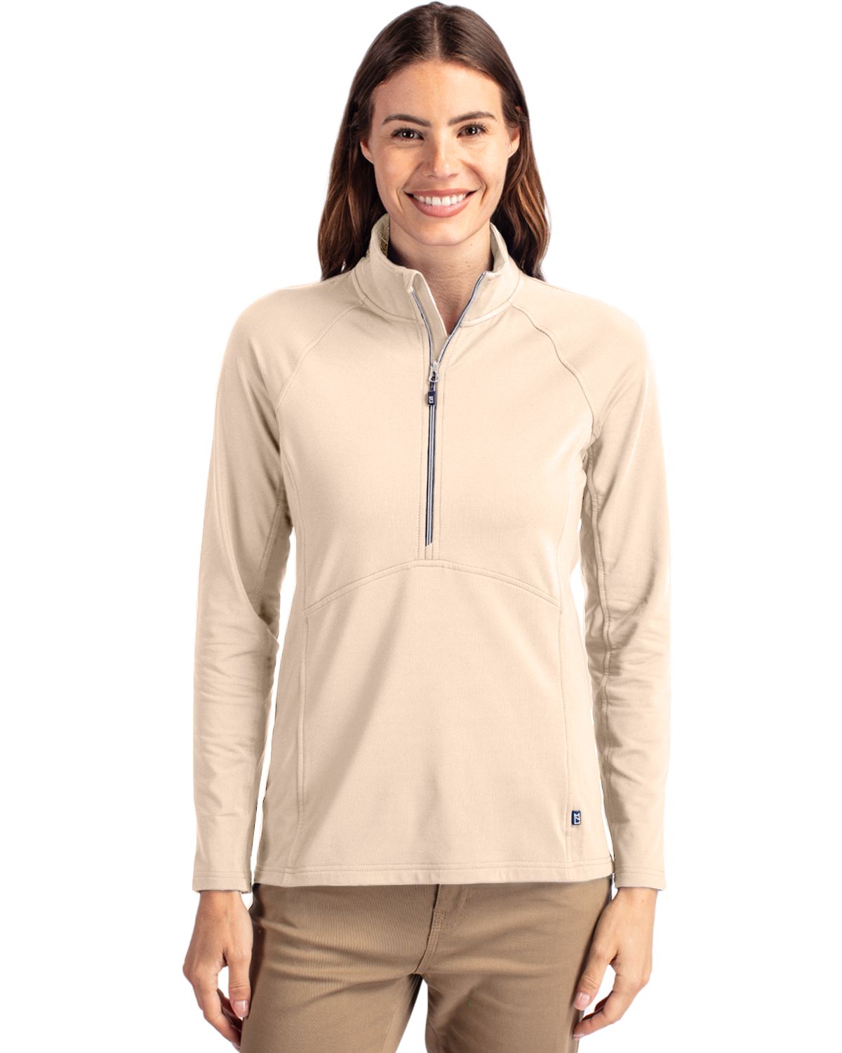 Cutter & Buck Women's Adapt Recycled Soft Knit Stretch Half Zip Pullover-4