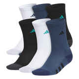 adidas Youth Athletic Cushioned 6-Pack Crew Sock-1