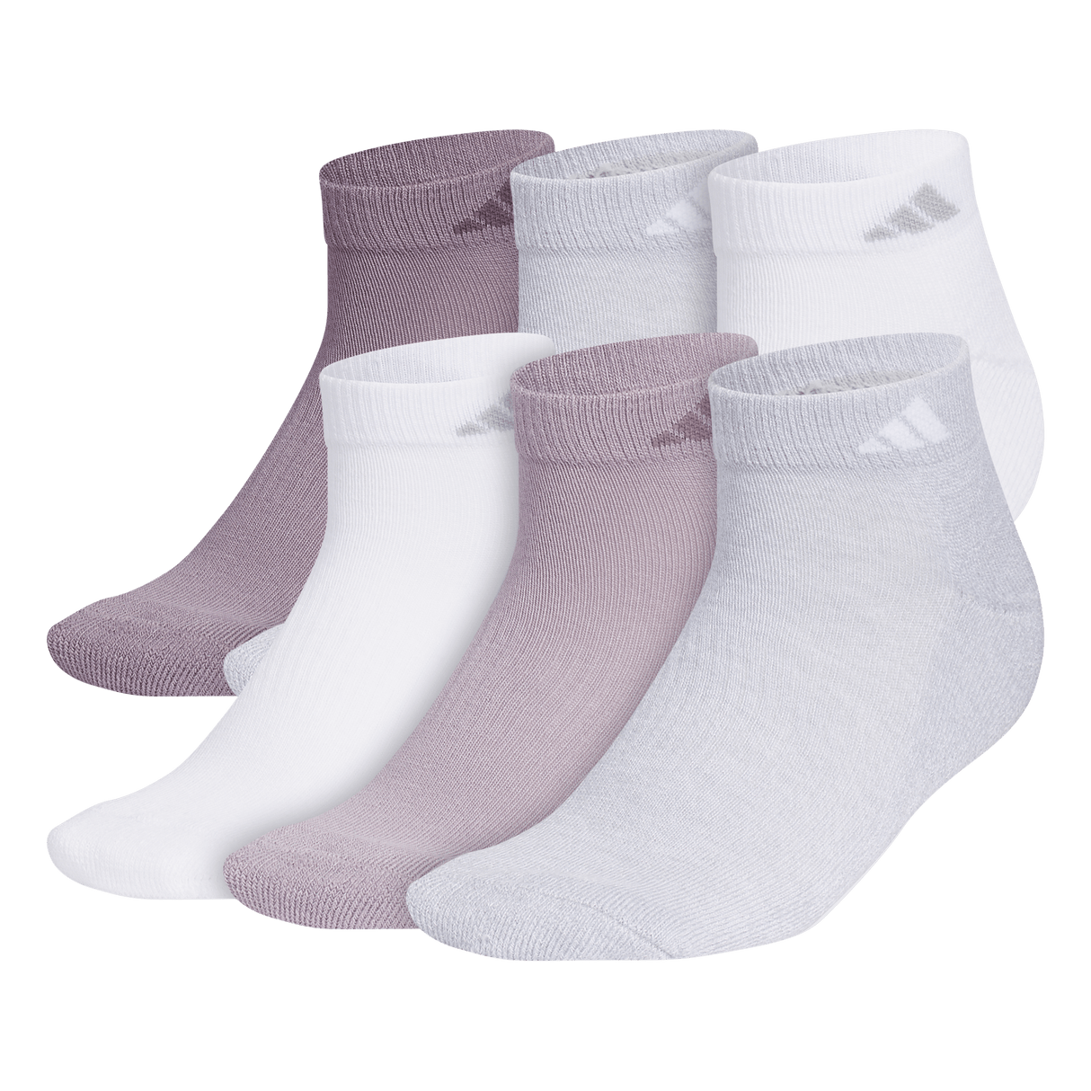 adidas Women's Athletic Cushioned 6-Pack Low Cut Sock-1
