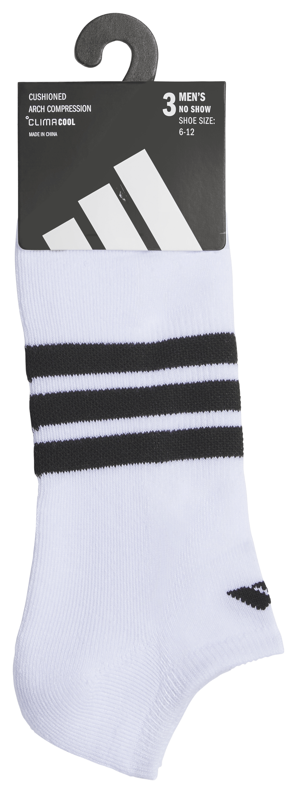 adidas Men's Cushioned 3-Stripe 4.0 3-Pack No Show Sock-6