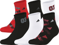adidas Youth Cushioned Graphic 2.0 6-Pack Quarter Sock-1