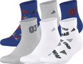 adidas Youth Cushioned Graphic 2.0 6-Pack Quarter Sock-1