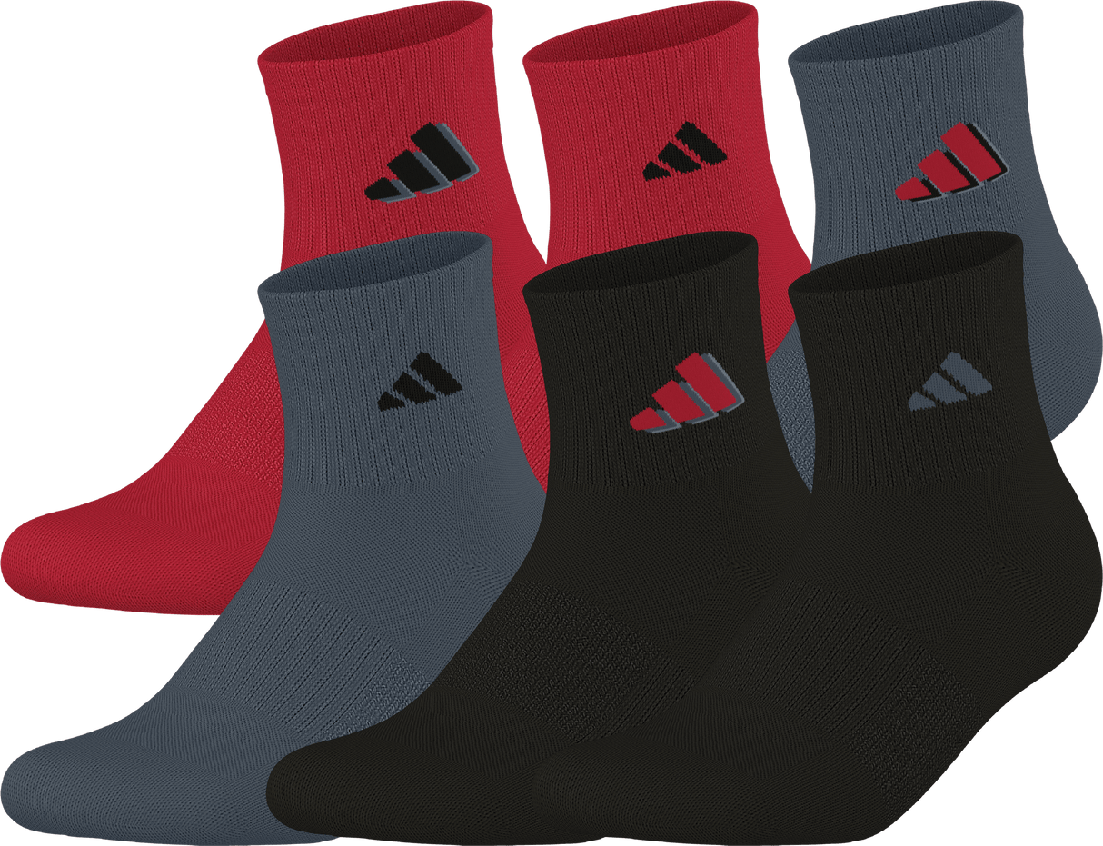 adidas Men's Cushioned Sport 5.0 3-Pack High Quarter Sock-1
