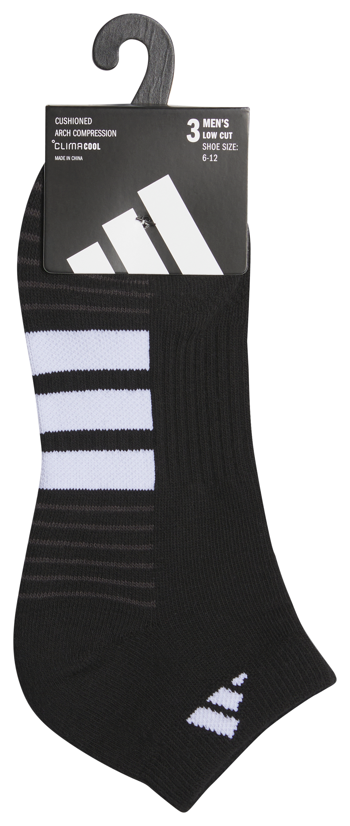 adidas Men's Cushioned 4.0 3-Pack Low Cut Sock-6