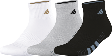 adidas Women's Performance Ruffle 3-Pack Quarter Sock-1