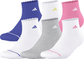 adidas Girl's Sport Fashion 6-Pack Quarter Sock-1