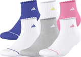 adidas Girl's Sport Fashion 6-Pack Quarter Sock-1