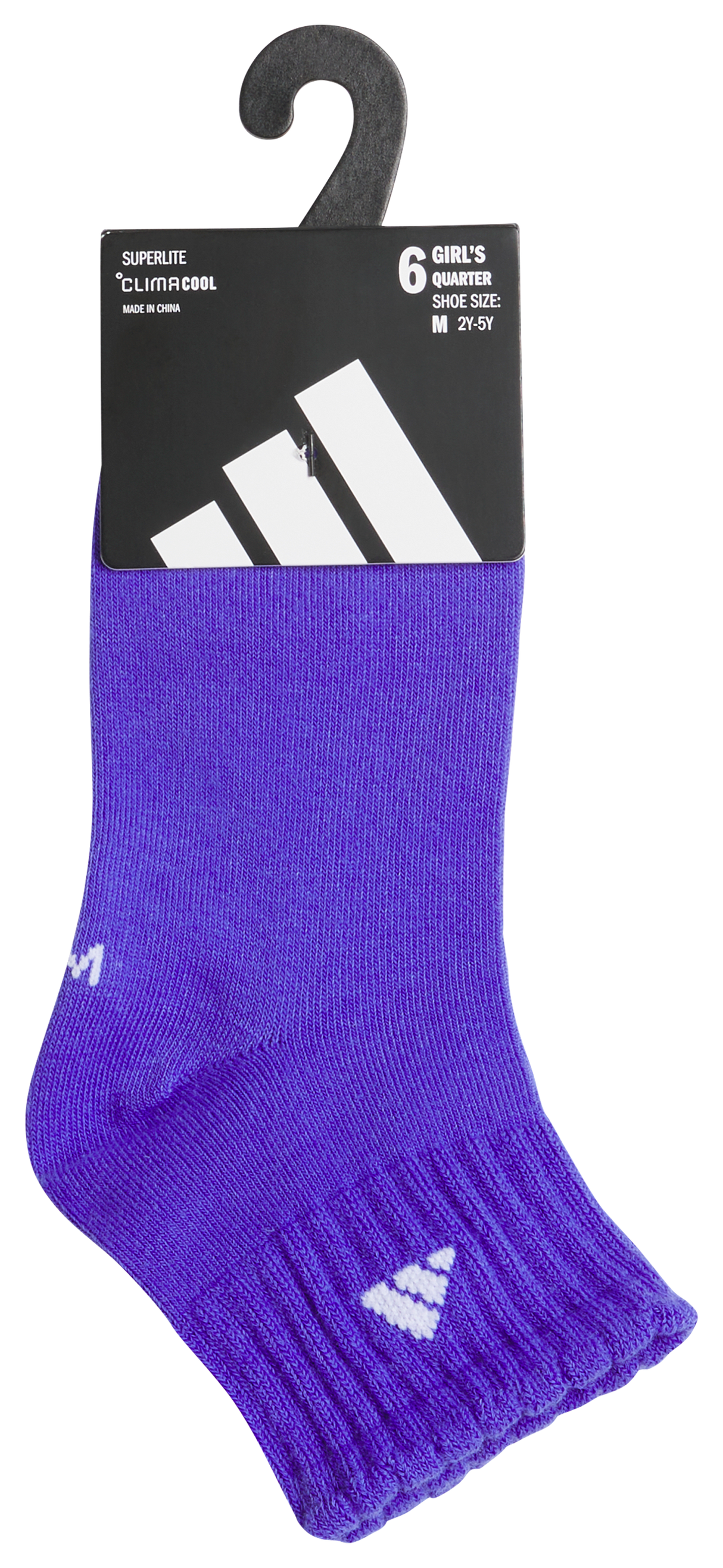 adidas Girl's Sport Fashion 6-Pack Quarter Sock-5