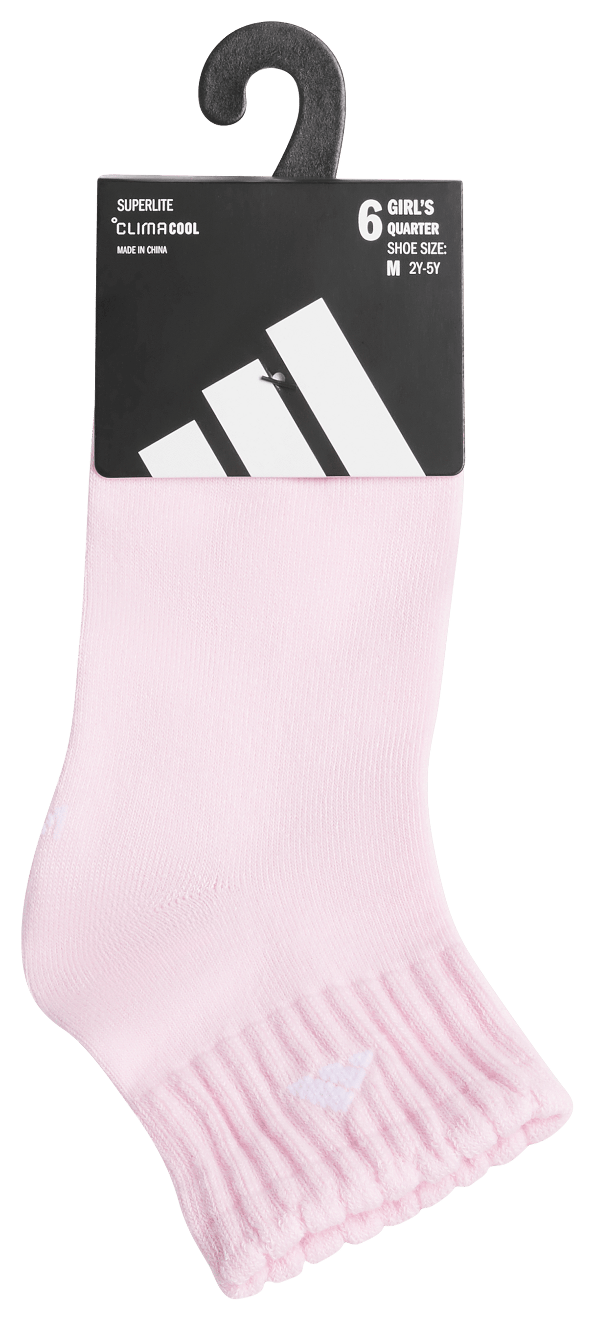 adidas Girl's Sport Fashion 6-Pack Quarter Sock-5