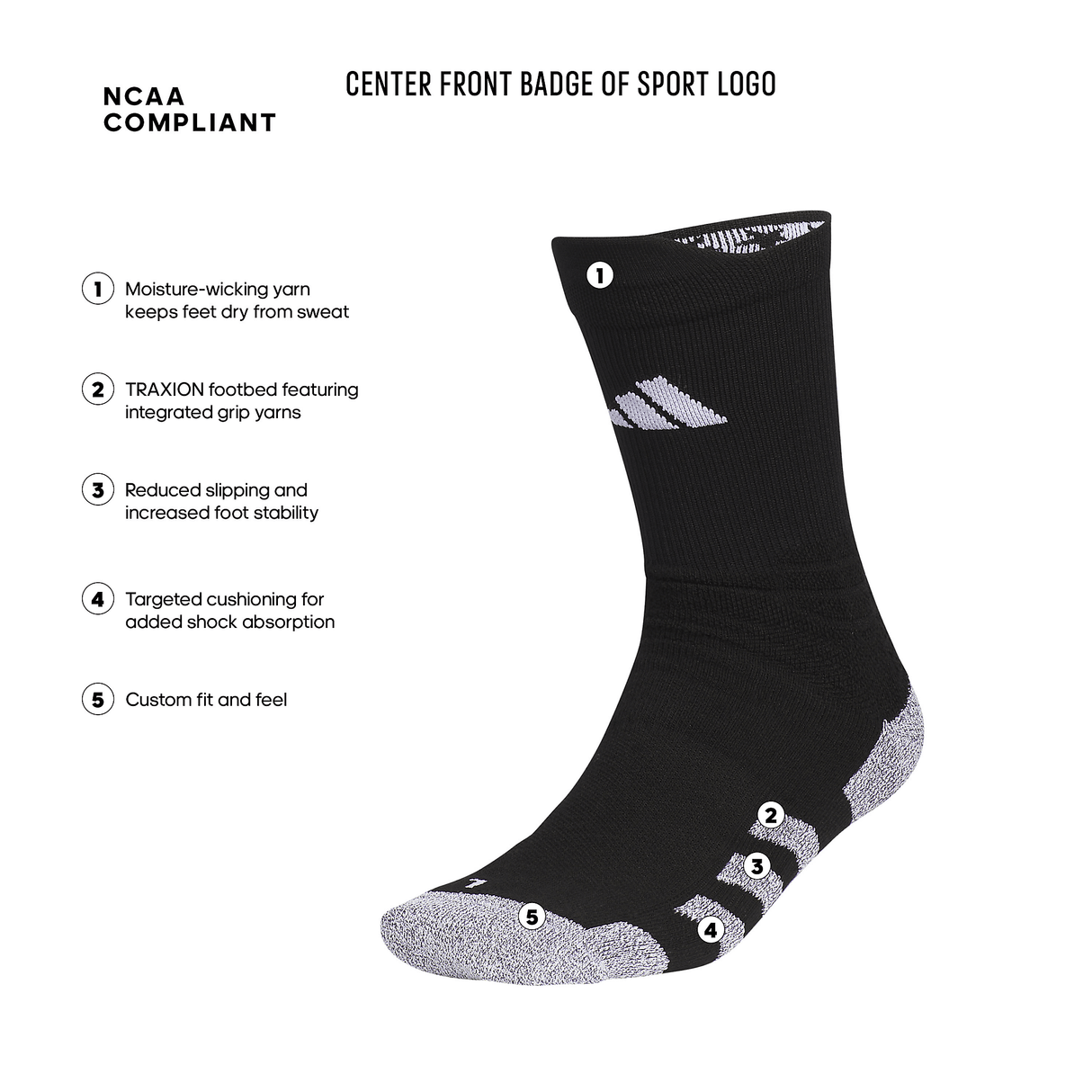 adidas 5-Star Team Traxion 2.0 Crew Sock-2