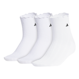 adidas Women's Performance Ruffle 3-Pack Quarter Sock-1