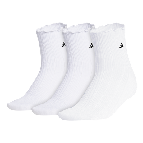 adidas Women's Performance Ruffle 3-Pack Quarter Sock-1