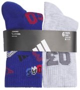 adidas Youth Cushioned Mixed 5.0 6-Pack Crew Sock-5