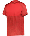 Badger Sport Youth Stadium Print Short Sleeve Hooded Tee