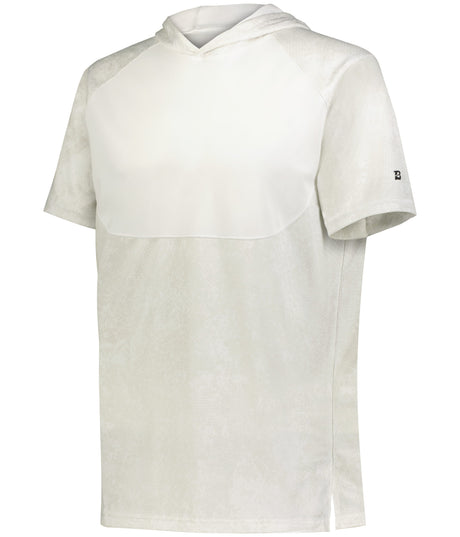 Badger Sport Youth Stadium Print Short Sleeve Hooded Tee