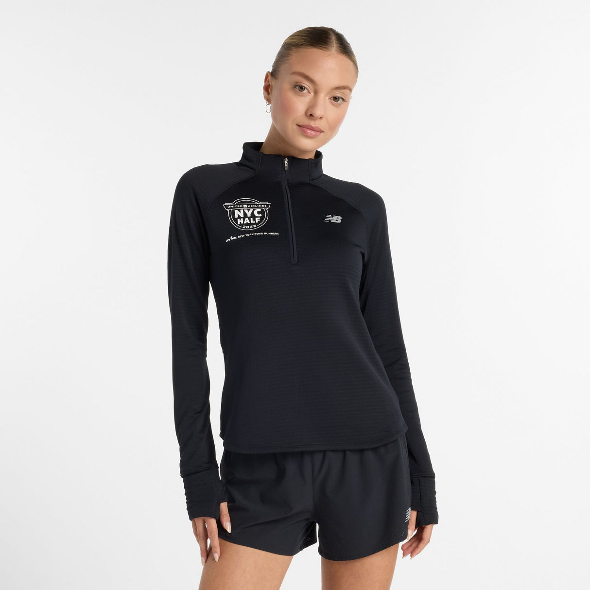 New Balance Women's United Airlines NYC Half Athletics Heat Grid Half Zip-3