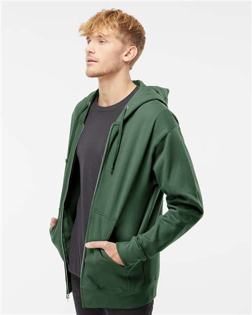 Independent Trading Co. Men's Midweight Full-Zip Hooded Sweatshirt-4