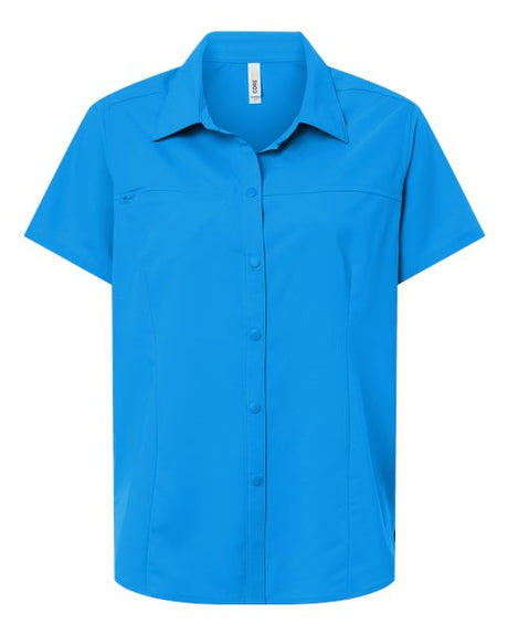 CORE365 Women's UltraUVP Shoreline Short Sleeve Staff Shirt-1