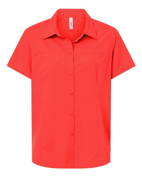 CORE365 Women's UltraUVP Shoreline Short Sleeve Staff Shirt-1