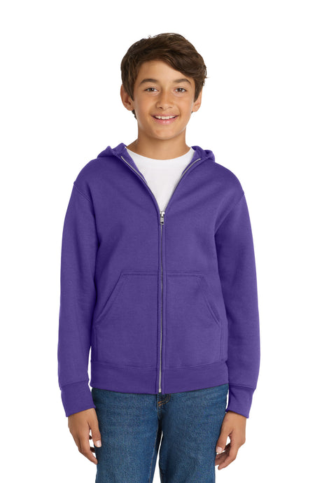 Port & Co Youth   Core Fleece Full-Zip Hooded Sweatshirt PC78YZH