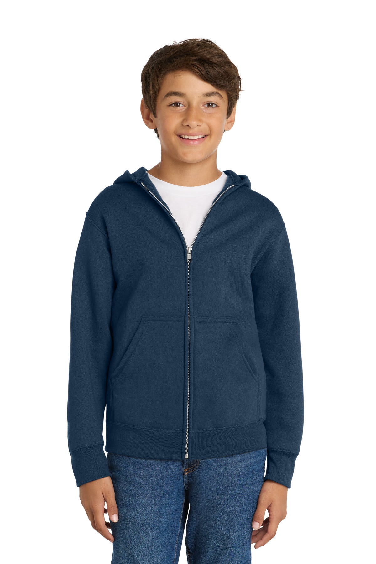 Port & Co Youth   Core Fleece Full-Zip Hooded Sweatshirt PC78YZH