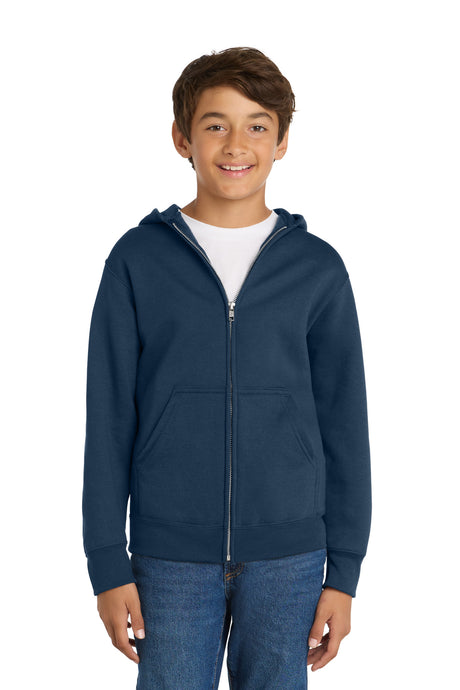 Port & Co Youth   Core Fleece Full-Zip Hooded Sweatshirt PC78YZH