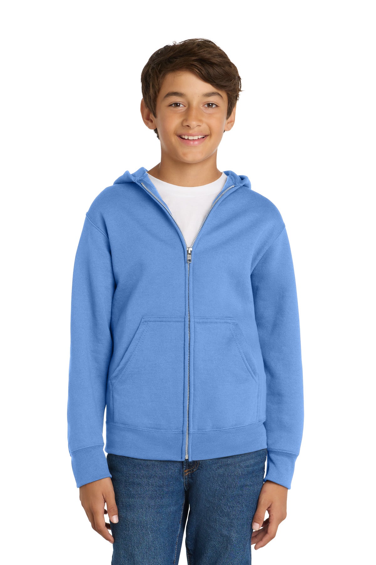Port & Co Youth   Core Fleece Full-Zip Hooded Sweatshirt PC78YZH