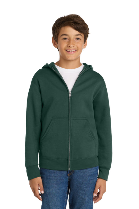 Port & Co Youth   Core Fleece Full-Zip Hooded Sweatshirt PC78YZH