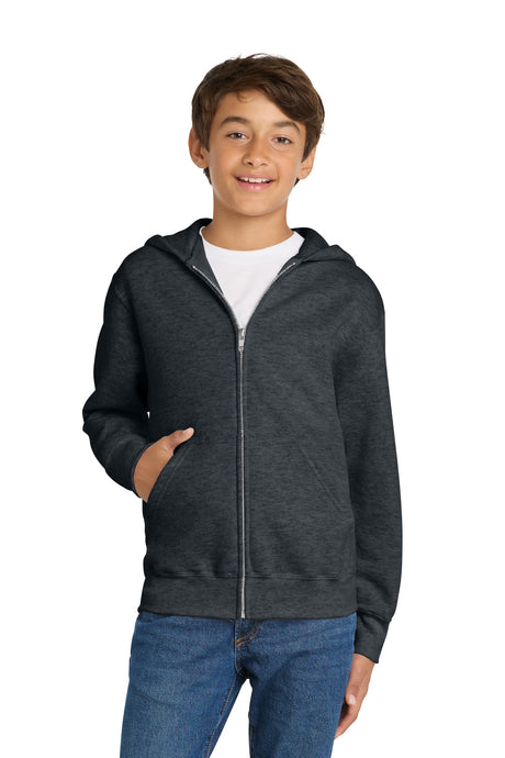 Port & Co Youth   Core Fleece Full-Zip Hooded Sweatshirt PC78YZH