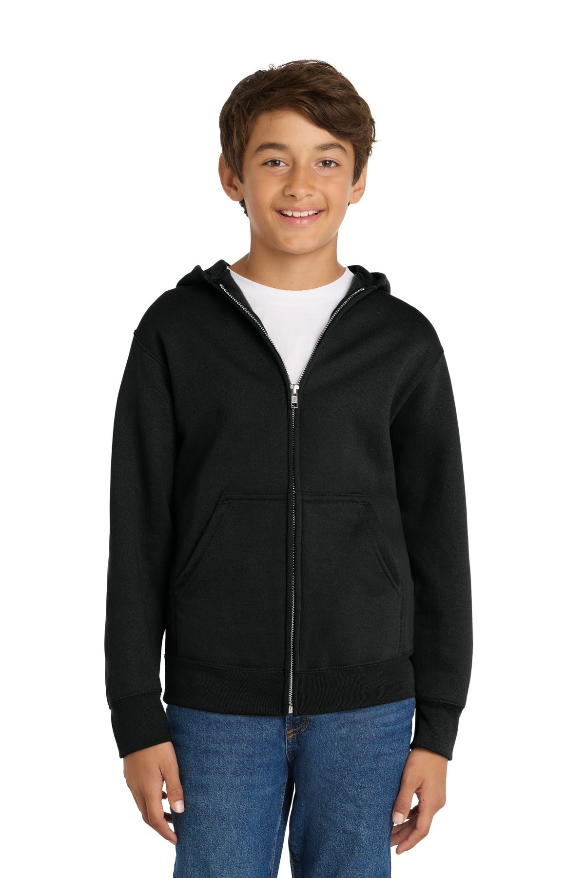Port & Co Youth   Core Fleece Full-Zip Hooded Sweatshirt PC78YZH