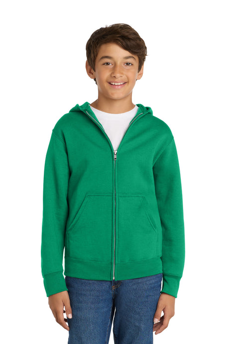 Port & Co Youth   Core Fleece Full-Zip Hooded Sweatshirt PC78YZH