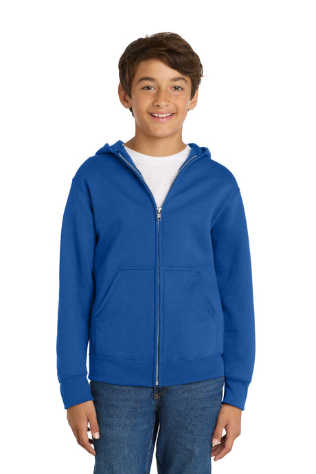 Port & Co Youth   Core Fleece Full-Zip Hooded Sweatshirt PC78YZH