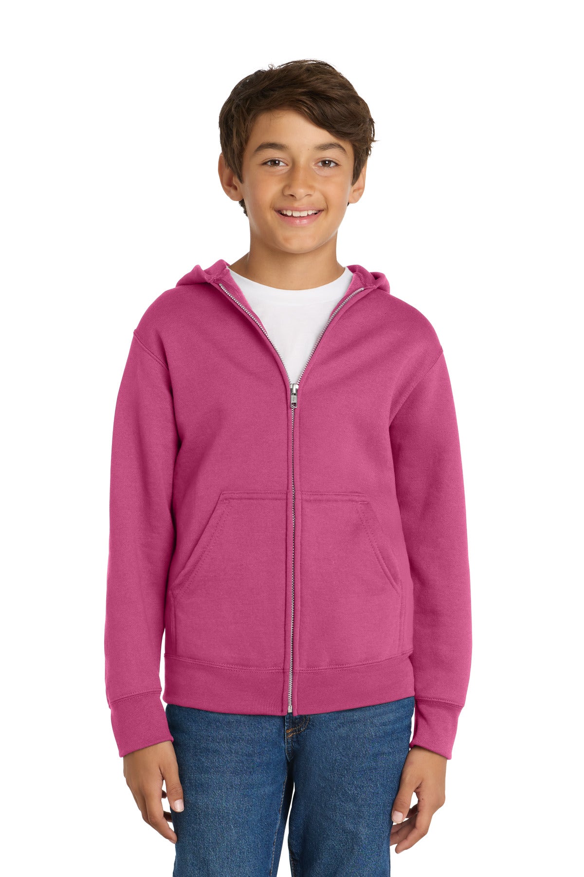Port & Co Youth   Core Fleece Full-Zip Hooded Sweatshirt PC78YZH