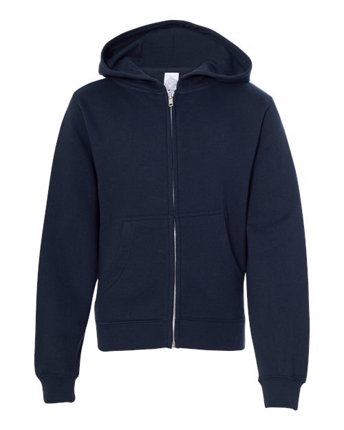 Independent Trading Co. Youth Midweight Full-Zip Hooded Sweatshirt-1