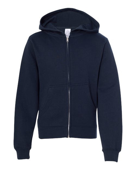 Independent Trading Co. Youth Midweight Full-Zip Hooded Sweatshirt-1