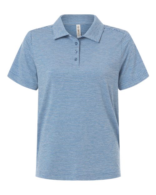 Team 365 Women's Relay Heathered Stripe Polo-1