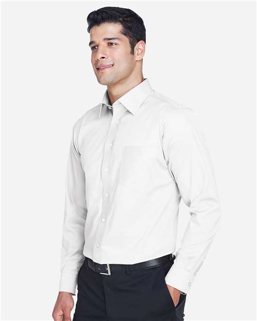 Devon & Jones Men's Tall Crown Collection Solid Stretch Twill Woven Dress Shirt-4