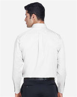 Devon & Jones Men's Tall Crown Collection Solid Stretch Twill Woven Dress Shirt-5