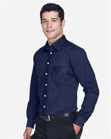 Devon & Jones Men's Tall Crown Collection Solid Stretch Twill Woven Dress Shirt-4