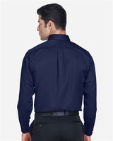 Devon & Jones Men's Tall Crown Collection Solid Stretch Twill Woven Dress Shirt-5