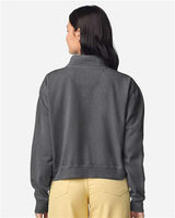 Comfort Colors Women's Garment-Dyed Mid-Length Quarter-Zip Sweatshirt-3