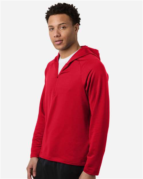 Team 365 Men's Qualify Quarter-Zip Hooded Pullover-4