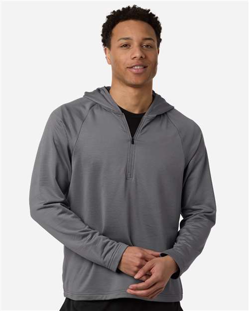 Team 365 Men's Qualify Quarter-Zip Hooded Pullover-3