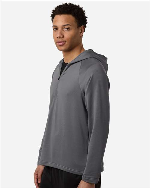 Team 365 Men's Qualify Quarter-Zip Hooded Pullover-4