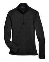 Devon & Jones Women's Newbury Mélange Fleece Quarter-Zip Pullover-1