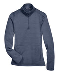 Devon & Jones Women's Newbury Mélange Fleece Quarter-Zip Pullover-1