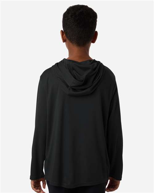 AllPro Youth Pro-Lock Performance Hooded Long Sleeve T-Shirt-5