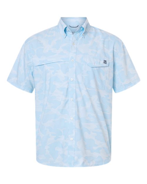 HUK Men's Tidepoint Printed Short Sleeve Shirt-1