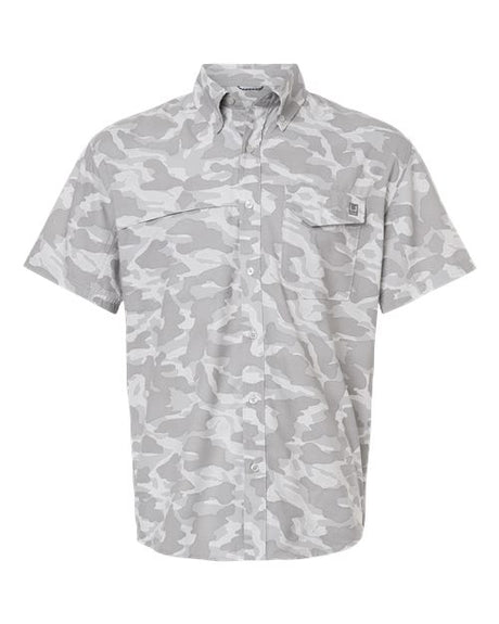 HUK Men's Tidepoint Printed Short Sleeve Shirt-1