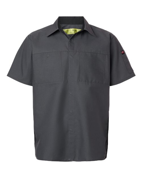 Red Kap Men's Performance Plus Short Sleeve Shirt With Oilblok Technology-1